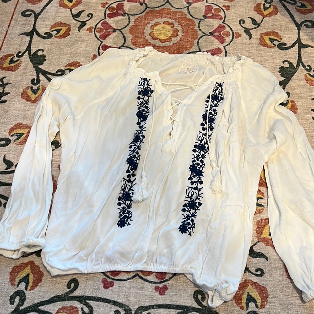 Surf Gypsy blouse with embroidered detail